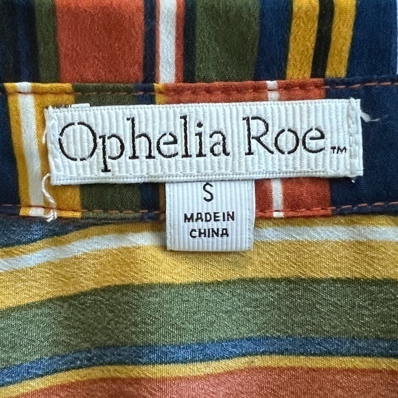 Ophelia Roe Two Piece Midi Striped‎ Dress Sz. S NWOT - Picture 14 of 16